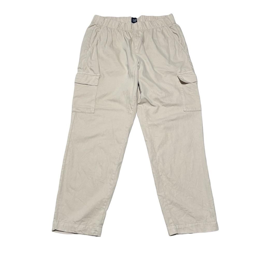 GAP Men's Stretch Waist Relaxed Baggy Fit Cargo Pants Beige Size Large 32 x 29
